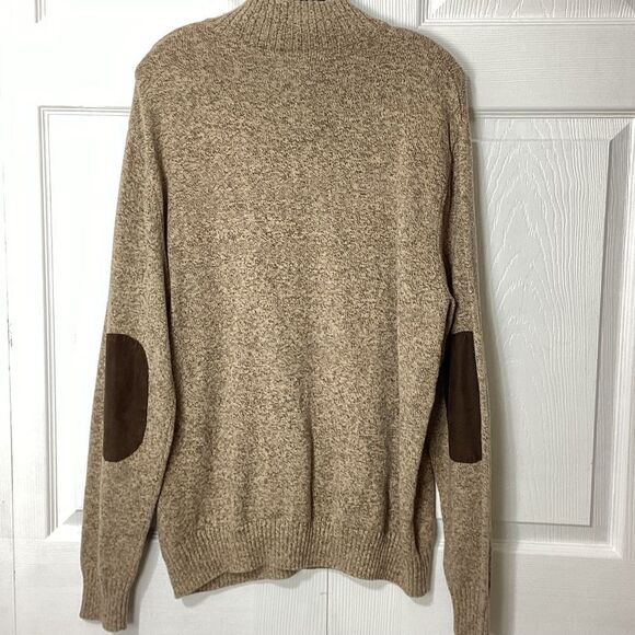 Chaps Men's Sweater Patch Elbows 3 Button Knit Henley Pullover L - Picture 5 of 12
